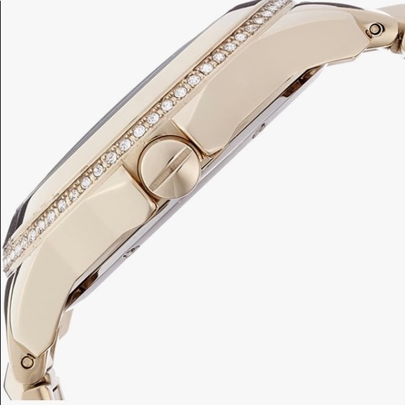 Vince Camuto Genuine Crystal Accented Gold Watch - Picture 3 of 8